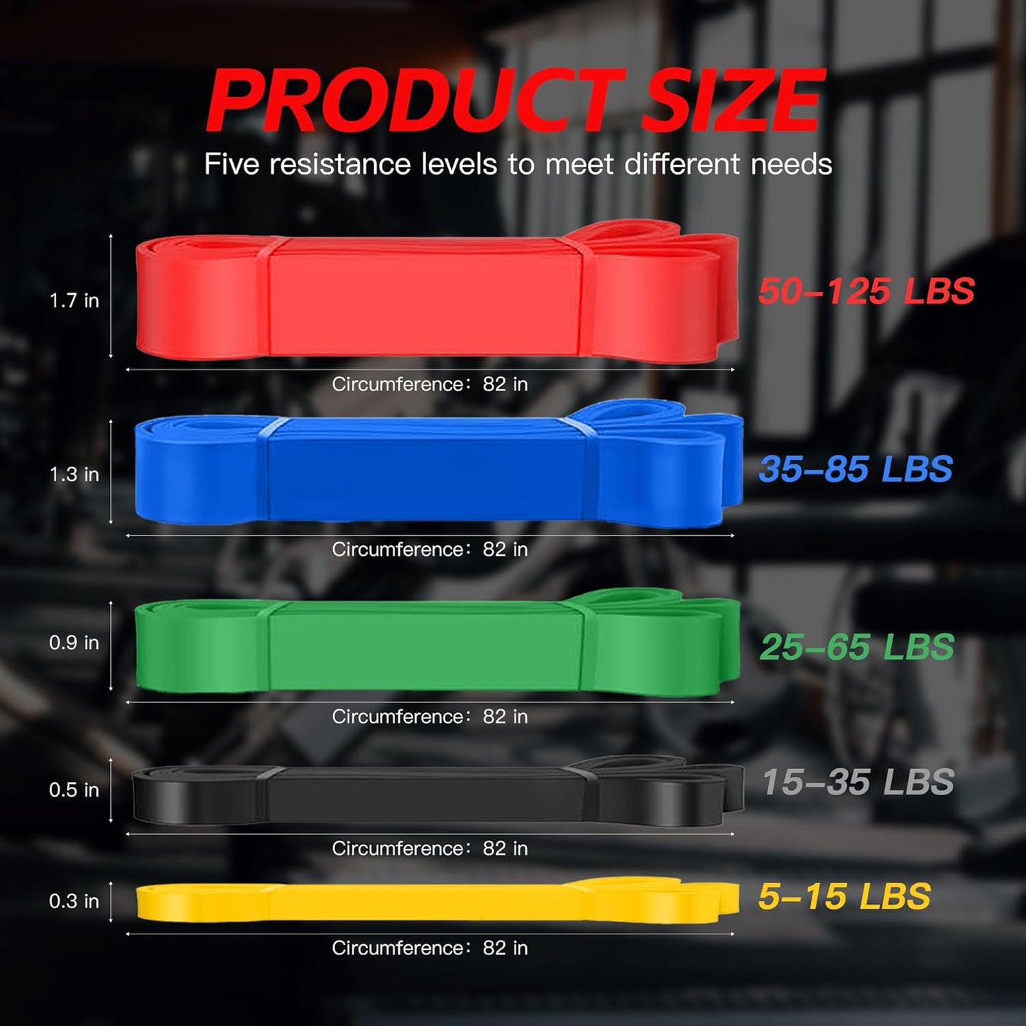 Pull up Bands, Resistance Bands, Pull up Assistance Bands Set for Men & Women, Exercise Workout Bands for Working Out, Body Stretching, Physical Therapy, Muscle Training