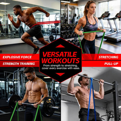 Pull up Bands, Resistance Bands, Pull up Assistance Bands Set for Men & Women, Exercise Workout Bands for Working Out, Body Stretching, Physical Therapy, Muscle Training