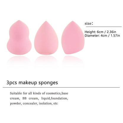 Pink Blue Gradient Makeup Brushes and Makeup Sponges Set 18Pcs/Set ，Soft Synthetic Fiber Makeup Brush Set，Suitable for Beginners/Makeup Artists, Valentine'S Day, Christmas Gifts