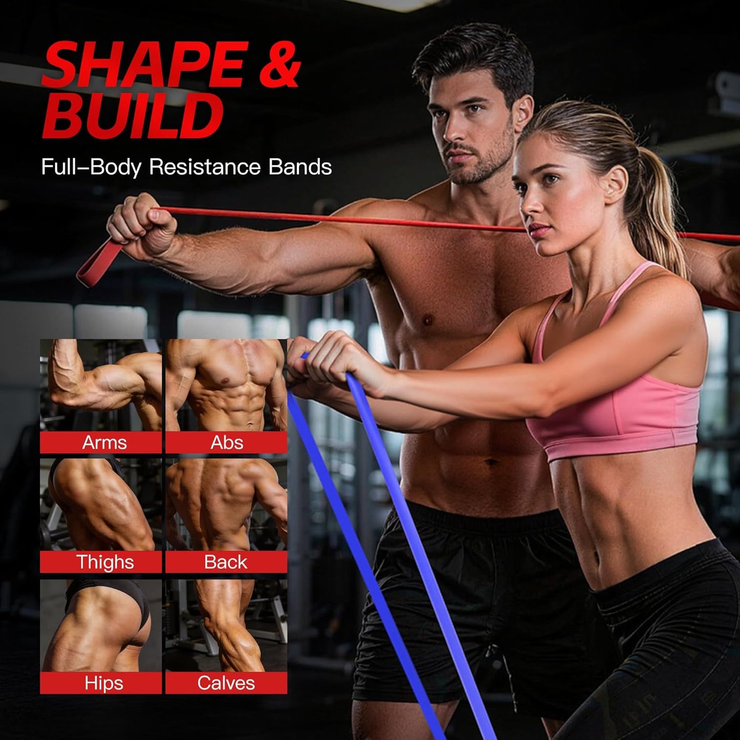 Pull up Bands, Resistance Bands, Pull up Assistance Bands Set for Men & Women, Exercise Workout Bands for Working Out, Body Stretching, Physical Therapy, Muscle Training